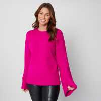 Sleeve Pink Jumper  Дамски пуловери и жилетки