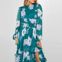 Floral Ruched Bust Midaxi Dress