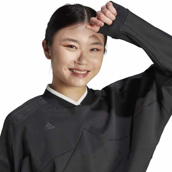 Adidas Tiro Sweatshirt Womens Black Дамски суичъри и блузи с качулки