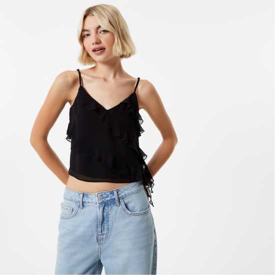 Дамски тениски и фланелки Jack Wills Frill Cami Top Jack Wills Frill Cami Top Дамски тениски и фланелки