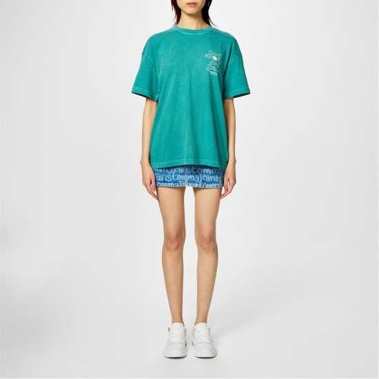 Tommy Jeans Oversized Graphic T-Shirt  Дамски тениски с яка