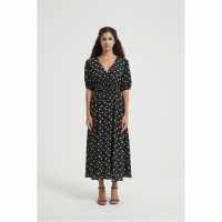 You  Midaxi Dress Ld43 Black Print Дамски поли и рокли