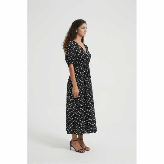 You  Midaxi Dress Ld43 Black Print Дамски поли и рокли