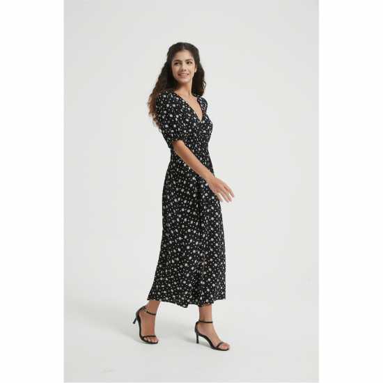 You  Midaxi Dress Ld43 Black Print Дамски поли и рокли