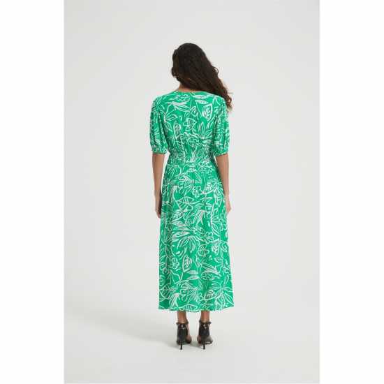 Be You Midaxi Dress Зелен цветен 