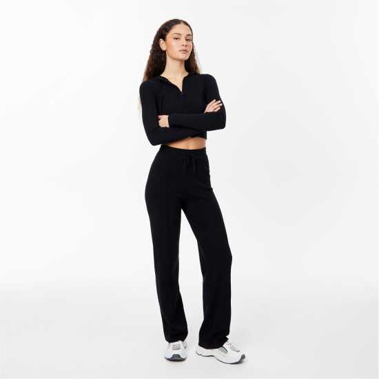 Дамски пуловери и жилетки Jack Wills Knitted Pin-Tuck Trousers Women Черно Jack Wills Knitted Pin-Tuck Trousers Women Черно Дамски пуловери и жилетки