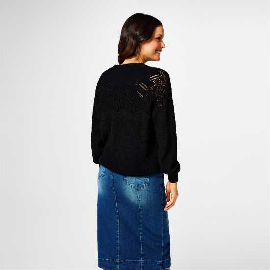 Biba Pointelle Knitted Jumper  Дамски пуловери и жилетки