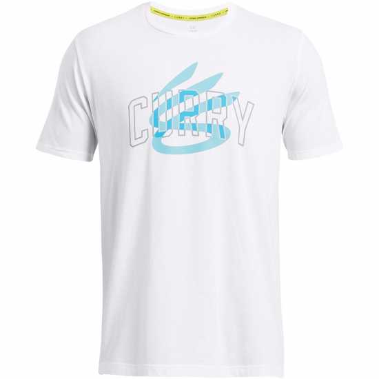 Under Armour Мъжка Риза Curry Champ Mindset T-Shirt Mens Бяло/Небесно синьо Мъжки тениски и фланелки