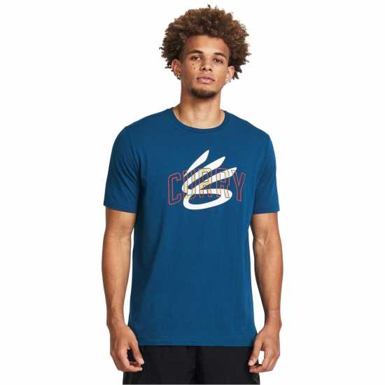 Under Armour Мъжка Риза Curry Champ Mindset T-Shirt Mens Синьо Мъжки тениски и фланелки