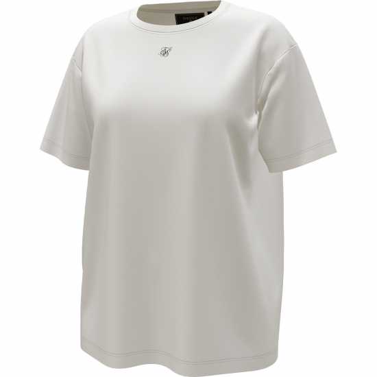 Siksilk Boyfrnd Tee Ld99 Бяло Дамски тениски и фланелки