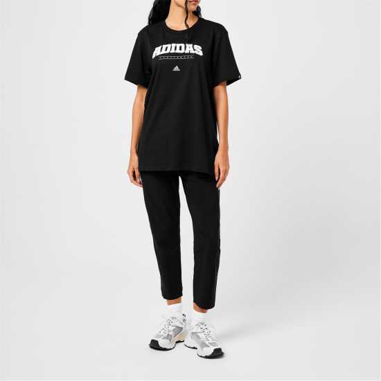 Дамски тениски и фланелки Adidas Collegiate Graphic T-Shirt Womens Черно/Бяло Adidas Collegiate Graphic T-Shirt Womens Черно/Бяло Дамски тениски и фланелки