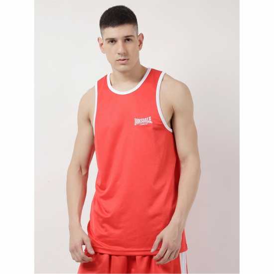 Lonsdale Boxing Vest Червено/Бяло Мъжки тениски и фланелки