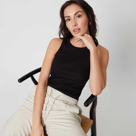 Дамски тениски и фланелки Be You Rib Racer Vest Черно Be You Rib Racer Vest Черно Дамски тениски и фланелки