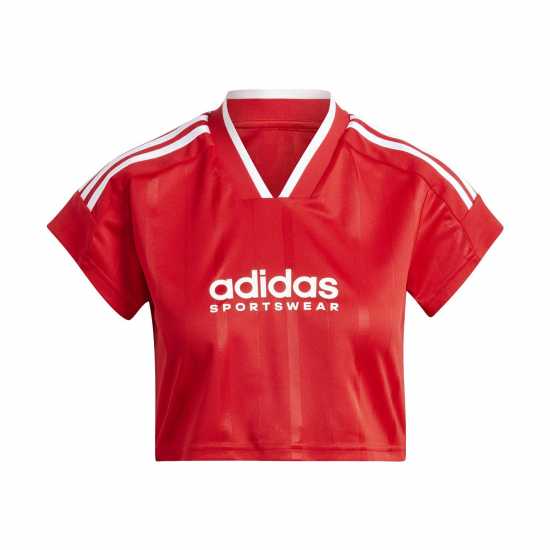 Adidas House Of Tiro Nations Pack Cut 3-Stripes Crop Jersey Womens Better Scarlet 