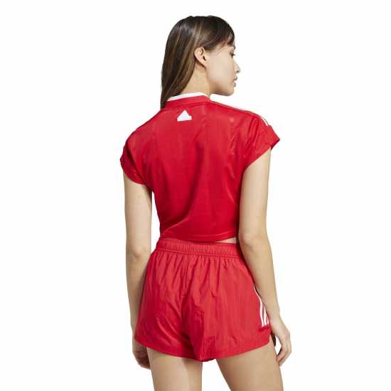 Adidas House Of Tiro Nations Pack Cut 3-Stripes Crop Jersey Womens Better Scarlet 