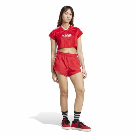 Adidas House Of Tiro Nations Pack Cut 3-Stripes Crop Jersey Womens Better Scarlet 