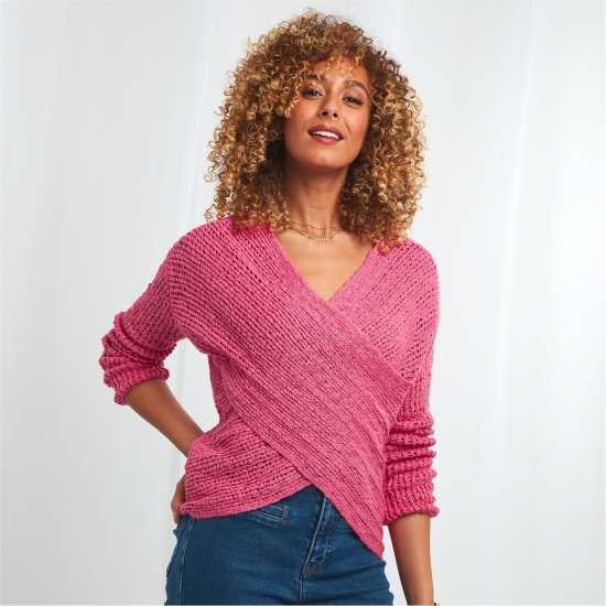 Joe Browns Joe Browns Wrap Pink Sweater  Дамски тениски и фланелки