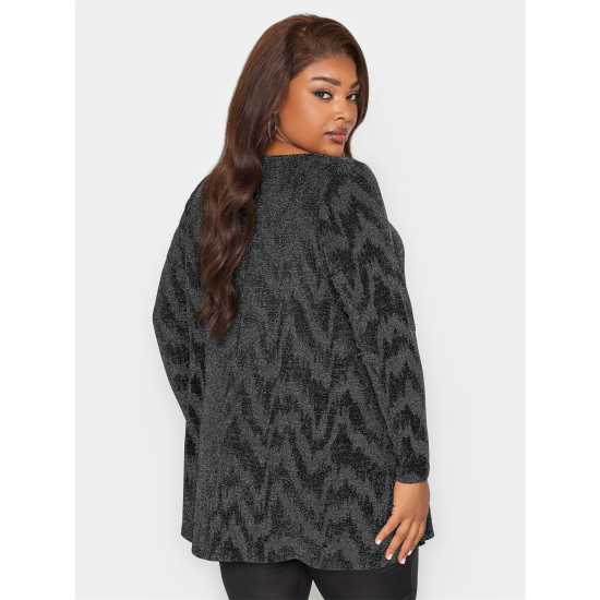 Yours Curve Glitter Cut Out Swing Top  