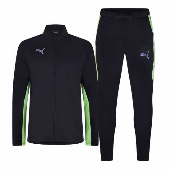 Puma Мъжки Спортен Екип Finesse Performance Tracksuit Set Mens Тъмносин/Ябълка Мъжки спортни екипи в две части