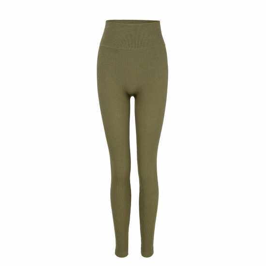 Miso High Waisted Legging Womens Хаки Дамско трико и клинове
