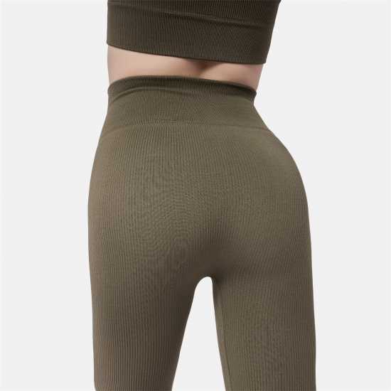 Miso High Waisted Legging Womens Хаки Дамско трико и клинове