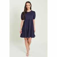 Be You Tiered Mini Dress Womens Морска синьо 