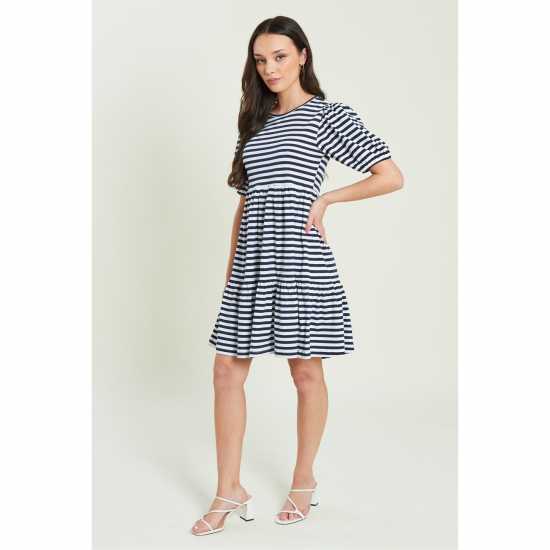 Be You Tiered Mini Dress Womens Нави полоски 