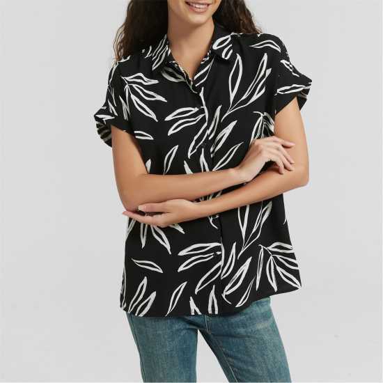 Тениска Leaf Print Shirt Тениска Leaf Print Shirt