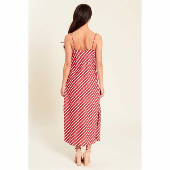 Средна Рокля Be You Stripe Slip Midi Dress Womens  Дамски поли и рокли