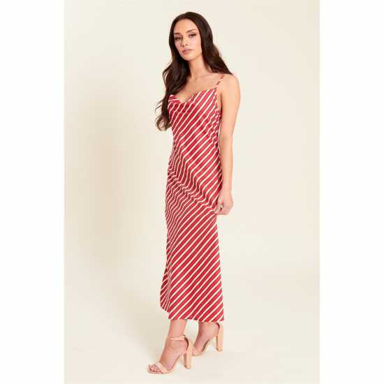 Средна Рокля Be You Stripe Slip Midi Dress Womens  Дамски поли и рокли