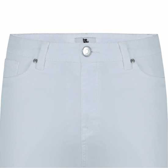 Дамски къси панталони Be You You Denim Short Womens Бяло Be You You Denim Short Womens Бяло Дамски къси панталони