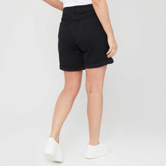 Дънкови Къси Панталони Be You Longer Length Denim Shorts Черно 