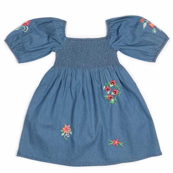 Be You Embroidered Denim Dress  