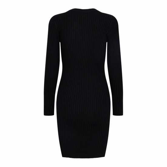 Pieces Women's Long-Sleeve Knitted Jumper Dress Pieces Women's Long-Sleeve Knitted Jumper Dress