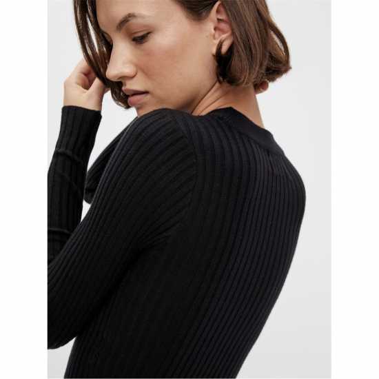 Pieces Women's Long-Sleeve Knitted Jumper Dress Pieces Women's Long-Sleeve Knitted Jumper Dress
