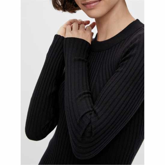 Pieces Women's Long-Sleeve Knitted Jumper Dress Pieces Women's Long-Sleeve Knitted Jumper Dress