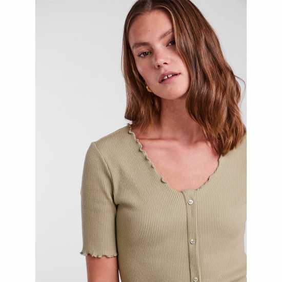 Pieces Nukisa V-Neck Mini Dress Чай Дамски поли и рокли