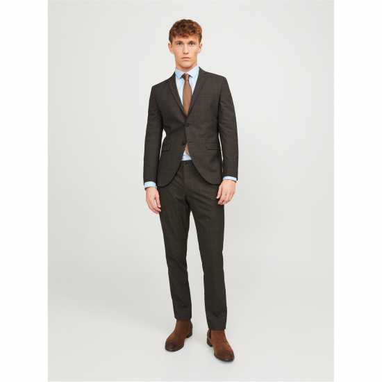 Мъжки якета и палта Jack And Jones Checkered Blazer Шоколадов торт Jack And Jones Checkered Blazer Шоколадов торт Мъжки якета и палта