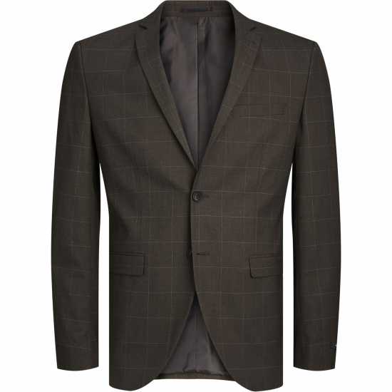 Мъжки якета и палта Jack And Jones Checkered Blazer Шоколадов торт Jack And Jones Checkered Blazer Шоколадов торт Мъжки якета и палта