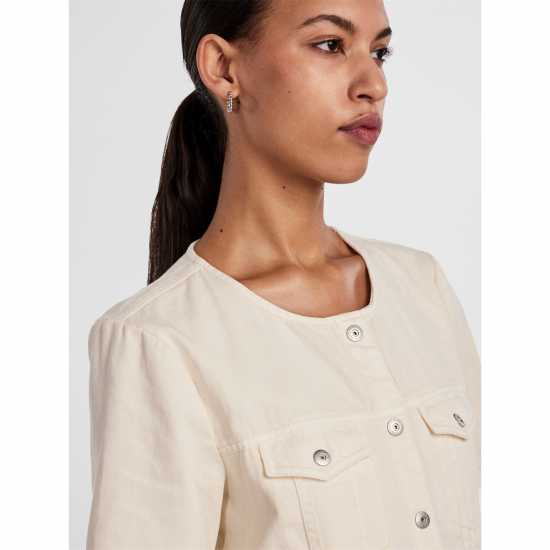 Pieces Tara Ss Dress Ld99 Сива бяла капа Дамски поли и рокли