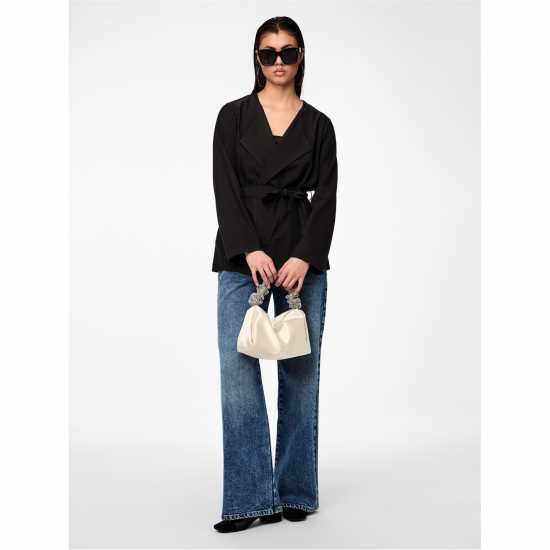 Pieces Women's Tailored Structured Blazer Черно 