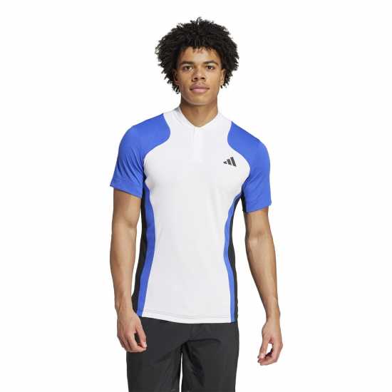 Мъжки тениски и фланелки Adidas Мъжка Блуза С Яка Tennis Pro Heat.rdy Freelift Polo Shirt Mens Бяло/Синьо/Черно Adidas Мъжка Блуза С Яка Tennis Pro Heat.rdy Freelift Polo Shirt Mens Бяло/Синьо/Черно Мъжки тениски и фланелки