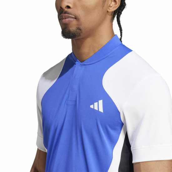 Adidas Мъжка Блуза С Яка Tennis Pro Heat.rdy Freelift Polo Shirt Mens Син/Бял/Черен Мъжки тениски и фланелки