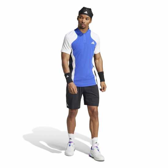 Adidas Мъжка Блуза С Яка Tennis Pro Heat.rdy Freelift Polo Shirt Mens Син/Бял/Черен Мъжки тениски и фланелки
