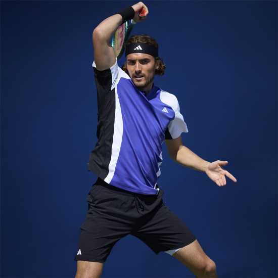 Adidas Мъжка Блуза С Яка Tennis Pro Heat.rdy Freelift Polo Shirt Mens Син/Бял/Черен Мъжки тениски и фланелки