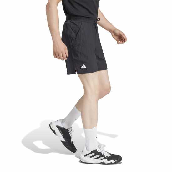 Adidas Мъжки Шорти Tennis Pro 7-Inch Seersucker Shorts Mens Черно Мъжко облекло за едри хора
