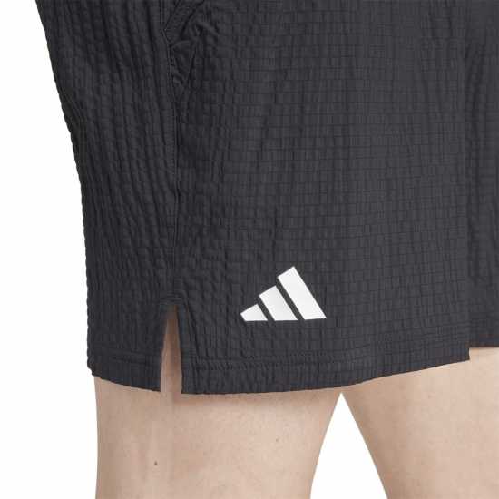 Adidas Мъжки Шорти Tennis Pro 7-Inch Seersucker Shorts Mens Черно Мъжко облекло за едри хора