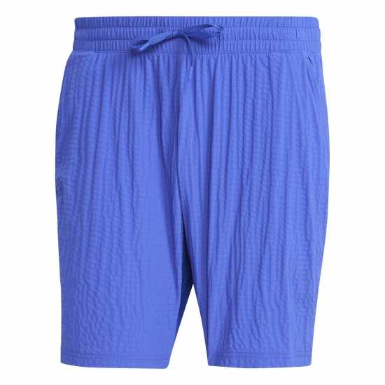 Adidas Мъжки Шорти Tennis Pro 7-Inch Seersucker Shorts Mens Синьо Мъжко облекло за едри хора