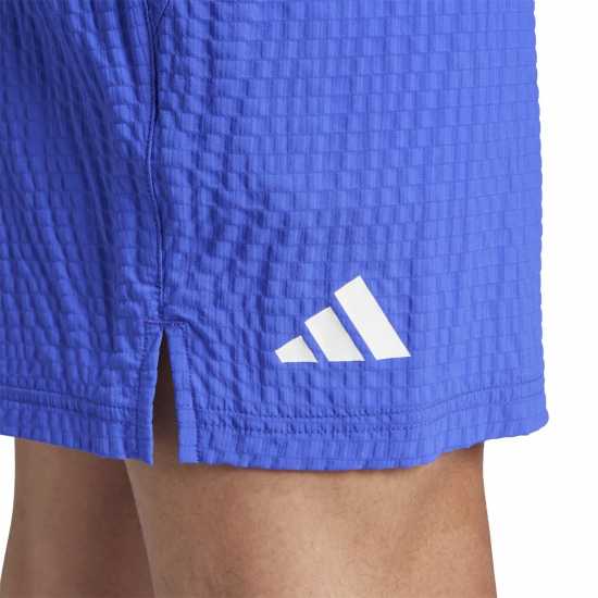 Adidas Мъжки Шорти Tennis Pro 7-Inch Seersucker Shorts Mens Синьо Мъжко облекло за едри хора