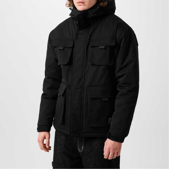 Men's  Hooded Long Sleeve Field Jacket  